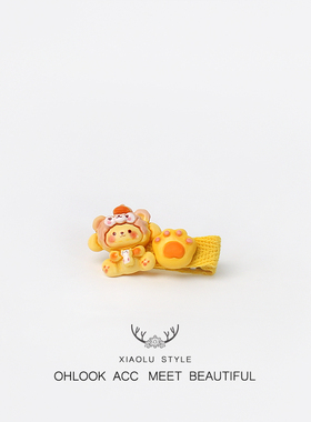 网红lns可爱卡通kt猫发饰发夹氛围感高颜值ins超萌学生儿童侧边夹