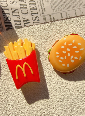 仿真零食汉堡薯条可爱儿童发夹卡子发饰侧边刘海碎发趣味搞怪少女