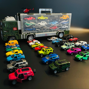 合金大师儿童玩具车套装回力小汽车集装箱货柜大货车男孩生日礼物