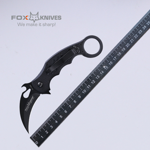 意大利进口FOX狐狸户外防身工具刀把玩爪刀便携高硬度折刀FX 599