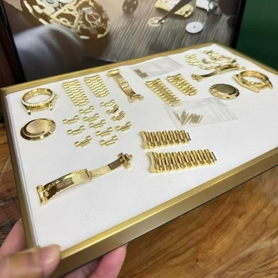 18k包金手表首饰 镶钻真金真钻手镯指环定制黑冰糖烟熏绿DD首饰