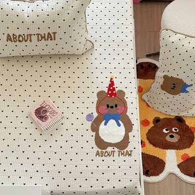 韩式卡通全棉床盖四件套