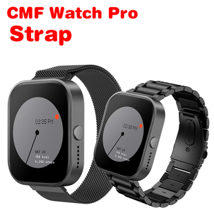 适用CMF Watch Pro2表带金属不锈钢实心钢带米兰磁吸网带清爽透气