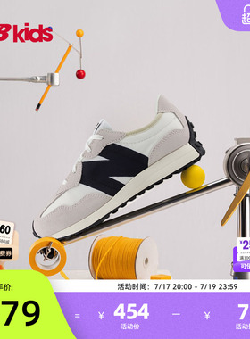 Newbalance nb官方童鞋 7-14岁大童夏季透气经典潮搭休闲鞋327FE