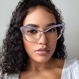 镜框街拍ins金属眼镜架高级感 心形蝴蝶造型平光镜26新款 时尚 个性