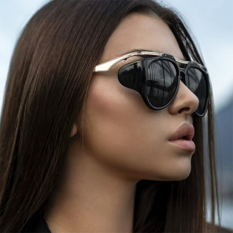 欧美ins时尚异形太阳镜个性高级感街拍网红同款墨镜洋气太阳眼镜