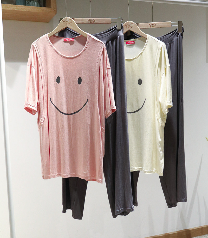 孕出色中长款短袖月子服莫代尔侧开单手可喂奶孕妇哺乳衣夏J12017