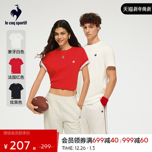 运动短袖 男女同款 休闲圆领纯棉T恤 新品 乐卡克法国公鸡2025年夏季