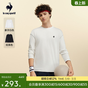 乐卡克法国公鸡秋季男女同款休闲长袖纯棉T恤