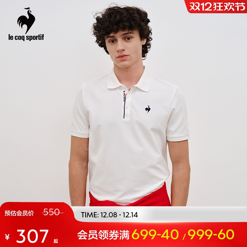 乐卡克男子圆领短袖POLO