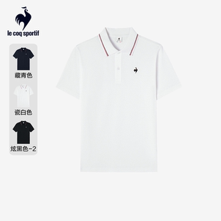 乐卡克法国公鸡夏季 上衣 男子休闲纯棉polo衫 商务舒适翻领运动短袖