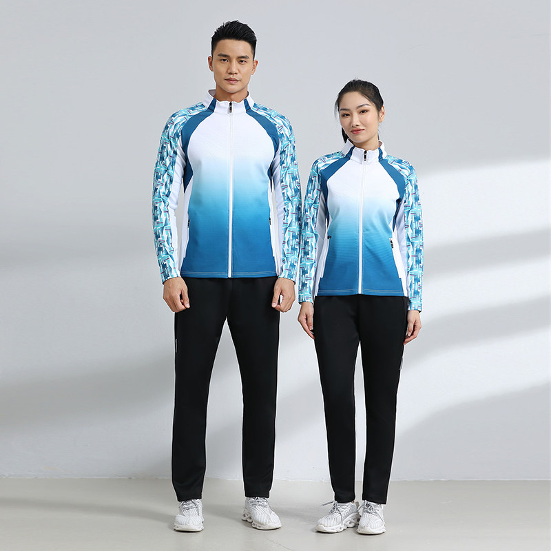 2024秋冬新款羽毛球服外套男女款长袖套装团队比赛运动服团购定制