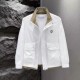 新款 立领白色夹克男士 韩版 春秋季 潮流帅气薄款 外套休闲简约上衣男