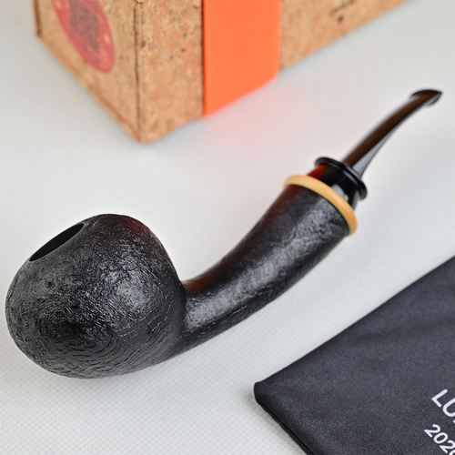 卢晓飞石楠木手工喷砂河豚烟斗