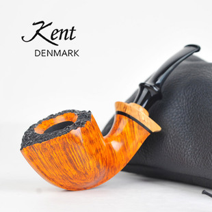 丹麦线条大师肯特KENT手工石楠木烟斗光面直纹自由式都柏林斗型