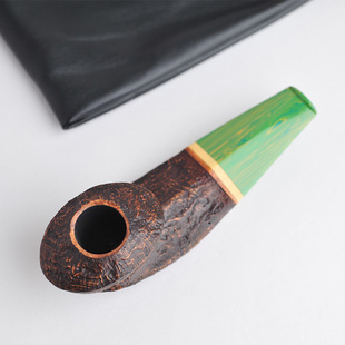 俄罗斯大师格里戈里耶夫手工石楠木喷砂烟斗自由式多边形男士礼物