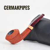 捷克天才少年瑟尔曼Cermak手工烟斗天然石楠木经典 牛头犬坎伯兰嘴