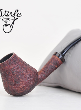意大利进口维塔莱Vitale烟斗手工制作少见草莓木手感轻盈喷砂处理