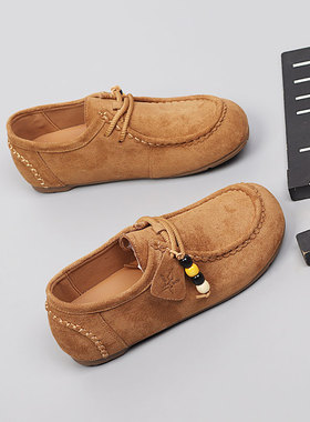 胖mm鞋宽胖脚单鞋41-43大码女鞋秋季2025新款小皮鞋时尚休闲鞋女