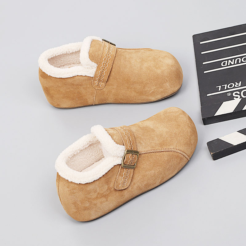 胖mm鞋宽胖脚棉鞋41-43大码女鞋2025冬季新款时尚舒适加绒休闲鞋