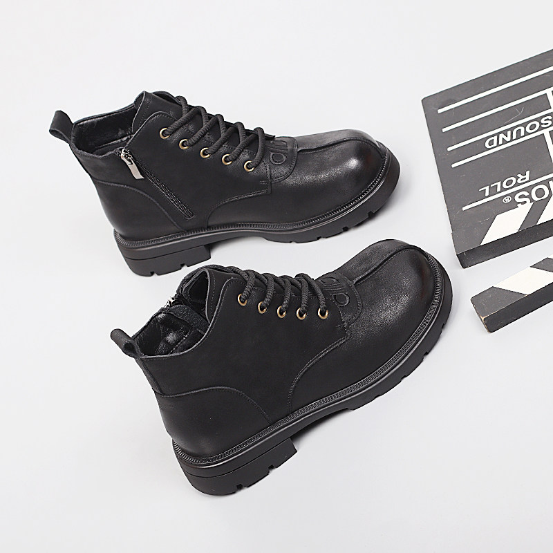 大码女鞋41一43脚宽胖棉靴2025冬季新款时尚休闲舒适加绒马丁靴女,女鞋,马丁靴,淘宝优惠券,粉丝福利购,淘宝优惠卷