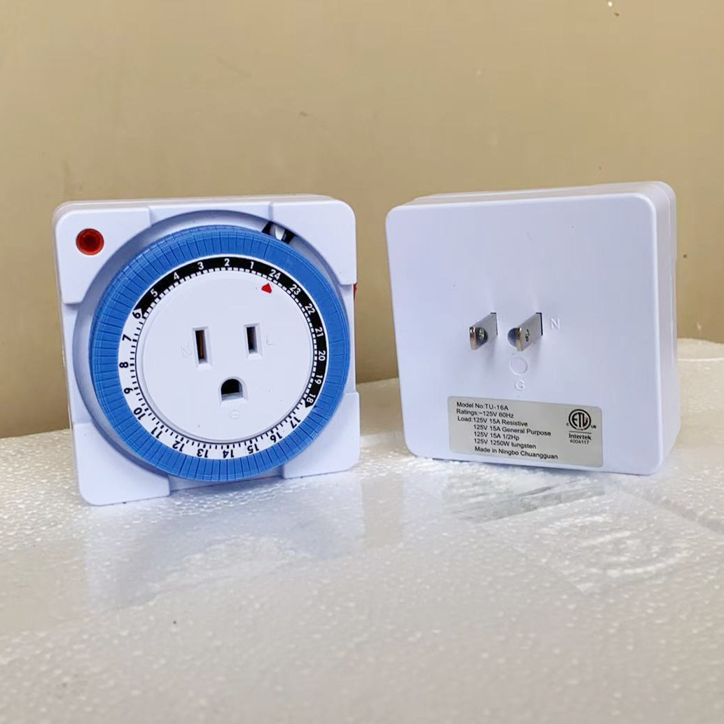 110V美标2脚定时插座多组时控图片