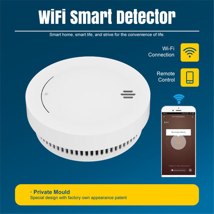 联多 厂家无线远程智能家用独立式涂鸦智能zigbee烟感报警探测器