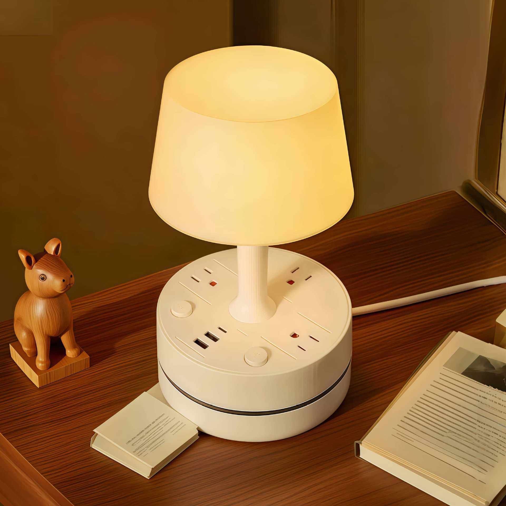 跨境美规可伸缩收纳插座带线插排多功能USB插线板多孔插板接线板