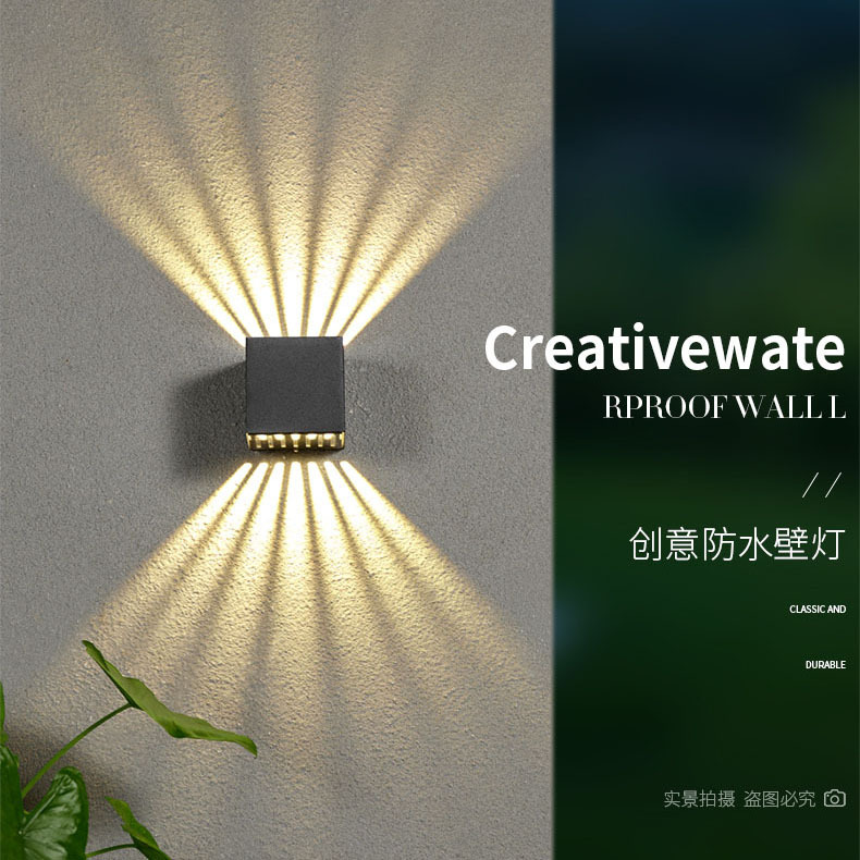 双头led户外防水壁灯墙壁走廊阳台上下发光过道投光射灯IP65防水