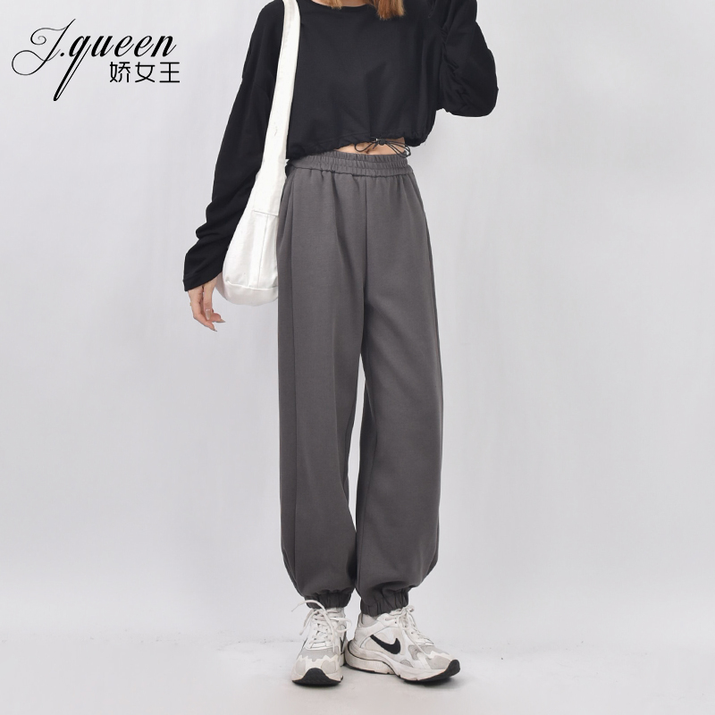 娇女王新款美式休闲束脚卫裤