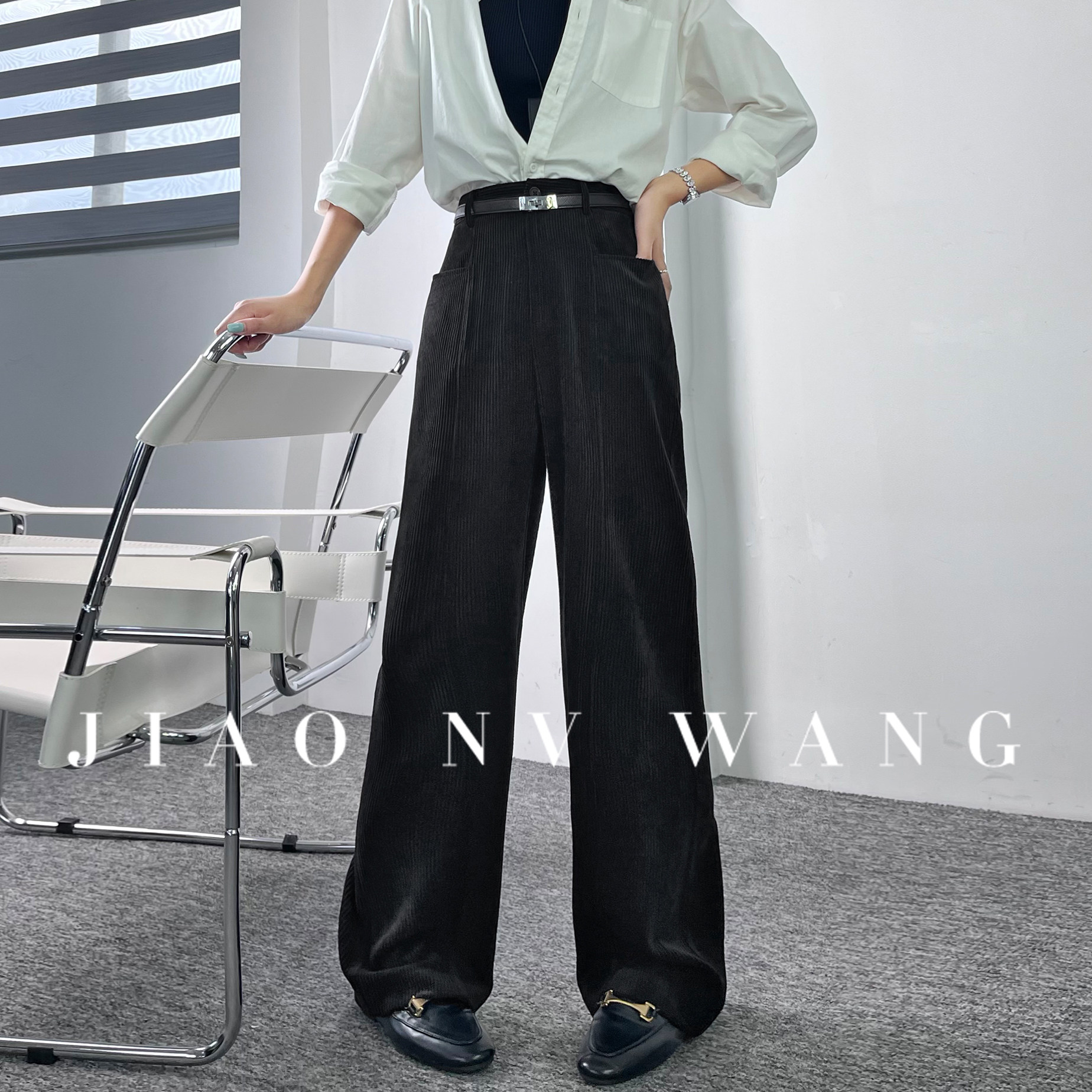 阔腿裤女复古港风亲肤