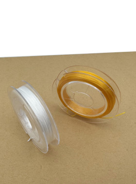 弹力线扁线进口水晶线白色串珠线材料diy手串文玩弹力绳配件耐磨