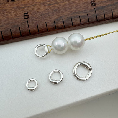 S925纯银小米珠定位配件diy收尾