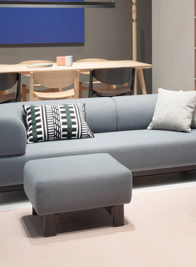 karimoku日本进口KNS系列北欧设计现代简约实木矮背大象沙发脚蹬