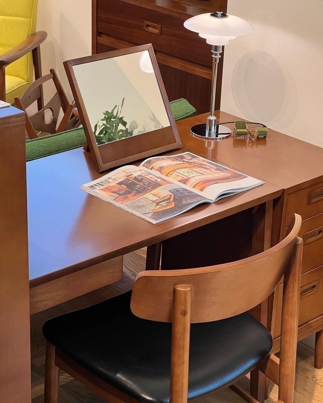 karimoku镜子现代复古日本装饰镜