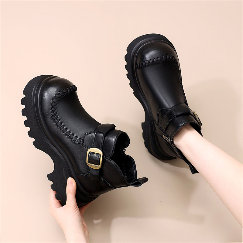 厚底马丁靴女2025冬季