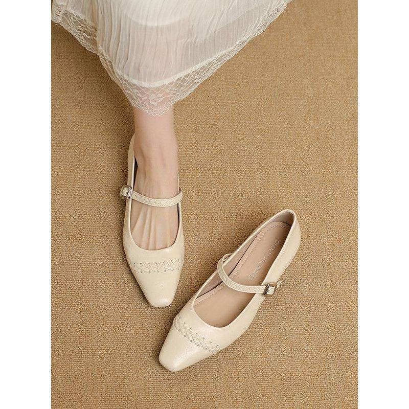 2026春季新款复古方头玛丽珍鞋女小皮鞋一字带舒适不累脚粗跟单鞋,女鞋,高帮鞋,淘宝优惠券,粉丝福利购,淘宝优惠卷