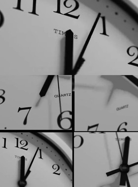 e3d三维白色时钟钟表时间流逝飞快时钟指针分钟慢速转动ae模板