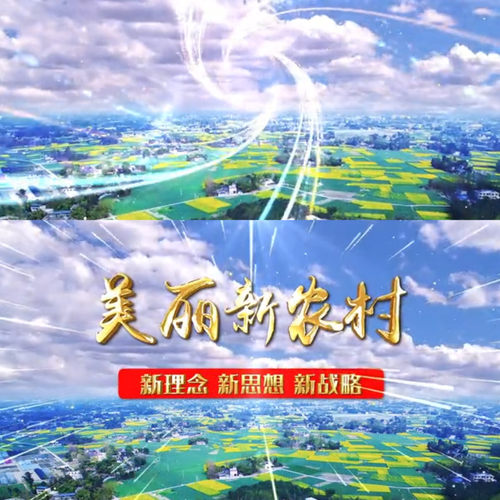 大气震撼新农村农业建设金色文字标题字幕企业宣传片片头AE模板