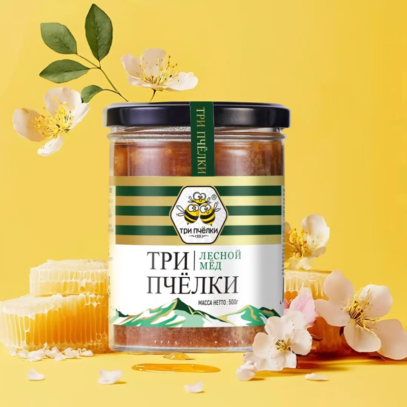 俄罗斯进口特里普乔卡蜂蜜果味糖