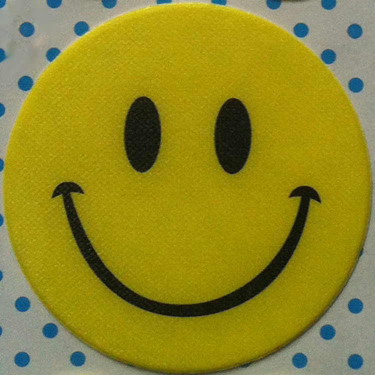 大号黄色笑脸贴纸立体不干胶大笑脸塑胶星星笑脸贴纸大表情活动贴