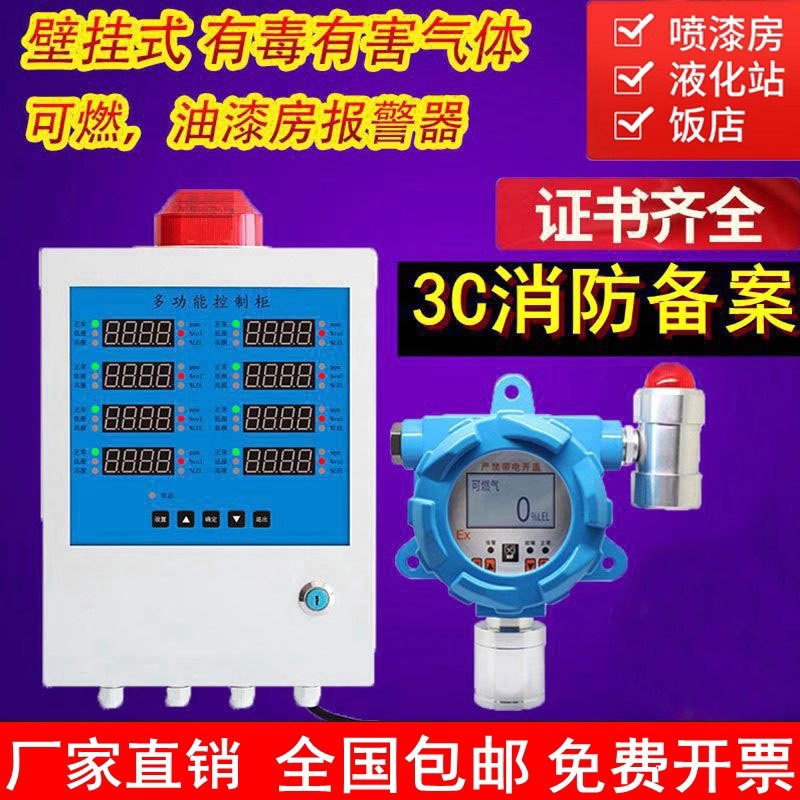 工业可燃气体报警器防爆硫化氢氨气氯气氧气天然气油漆浓度检测仪