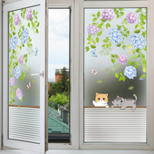 玻璃贴膜磨砂窗户贴纸防窥防走光卫生间透光不透明移门遮光装 饰贴