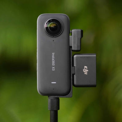 Insta360 X3 DJI Mic mini固定拓展支架音频转接大疆mic专用配件
