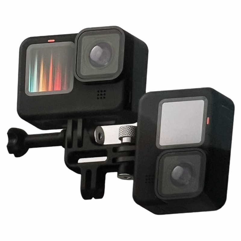 Gopro9 10 11 12支架DJI大疆Action3 4运动相机横竖拍双机位配件