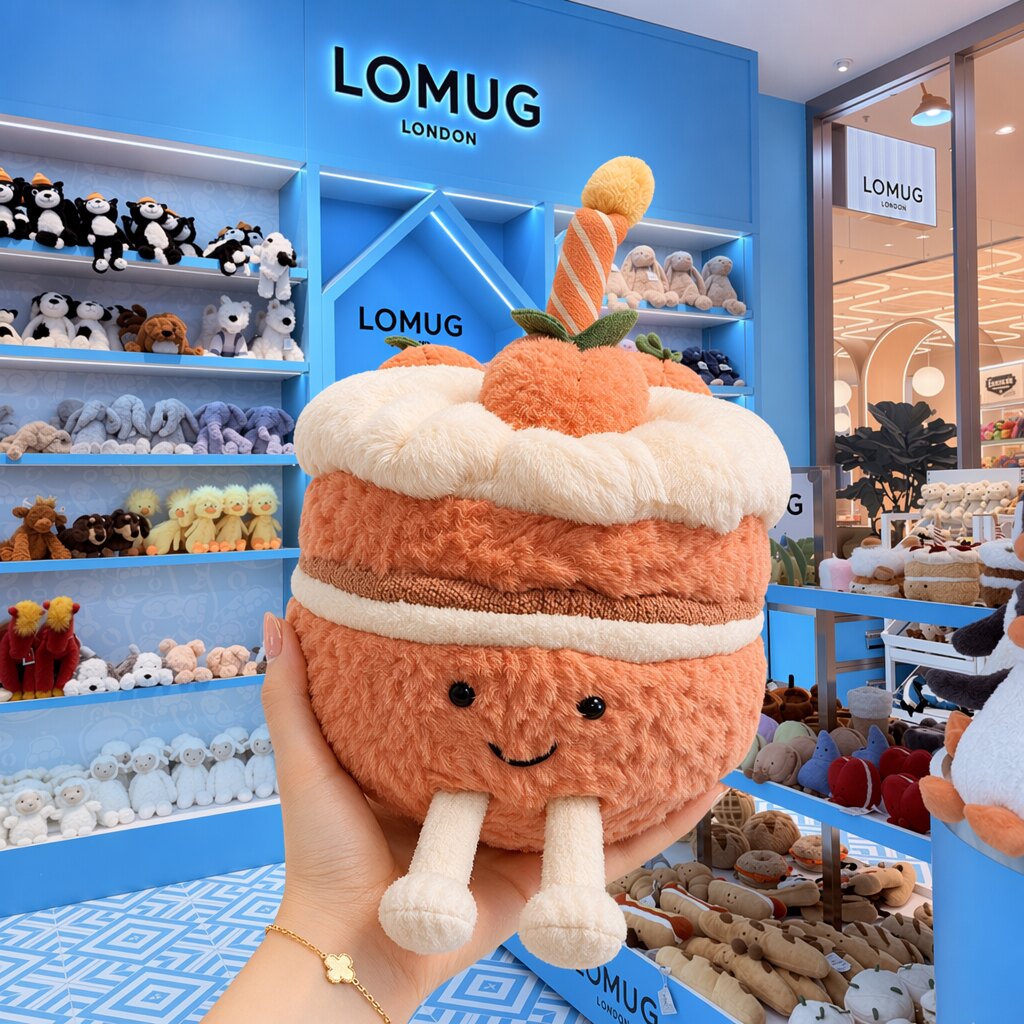 英国LOMUG限定趣味蜜尔桃子蛋糕限定返场桃子蛋糕玩偶礼物送礼