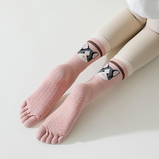 日本代购瑜伽袜子女五指袜专业防滑运动袜瑜伽袜普拉提室内健身袜