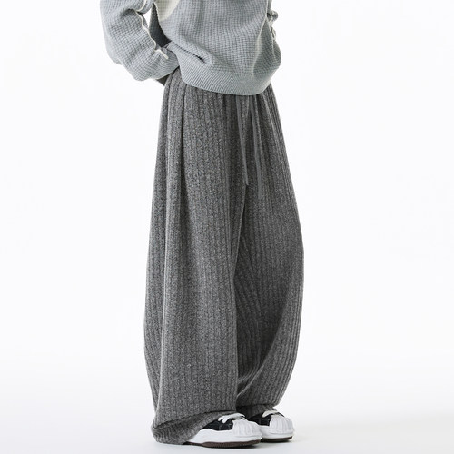 百搭高腰直筒慵懒风松弛感阔腿裤