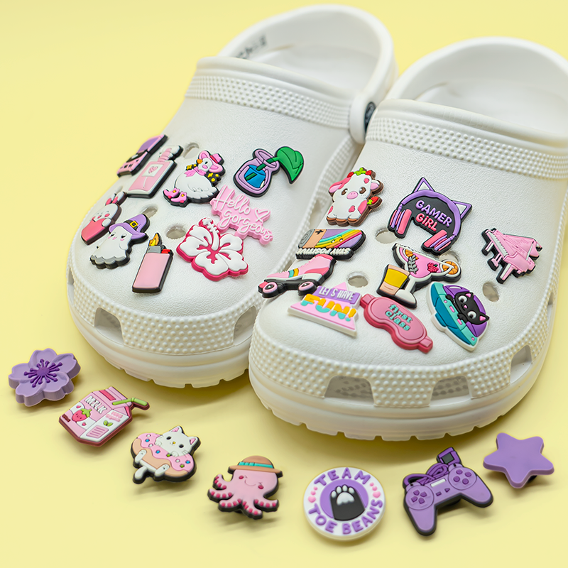 甜酷风洞洞鞋鞋花crocs鞋扣diy成人儿童适配花园鞋洞洞手环配饰品