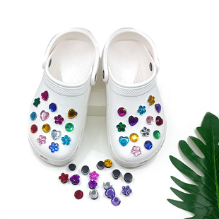扣花 花配飾鉆石水晶鞋 鞋 扣配件 diy裝 飾鞋 休閑沙灘涼鞋 卡通洞洞鞋